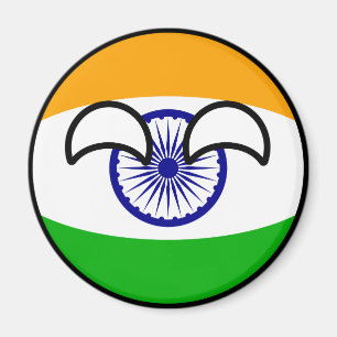 Aimant L'Inde Geeky tendante drôle Countryball