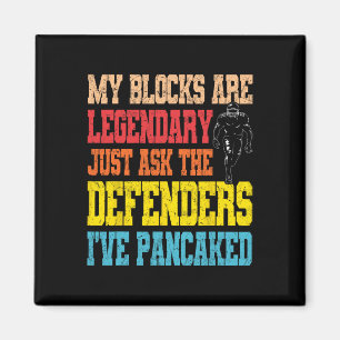 Aimant Lineman Legendake Blocks Funny Football Pl