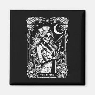 Aimant L'infirmière Skeleton Tarot Card Drôle infirmière 