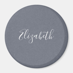 Aimant Linge bleu gris élégant personnalisé
