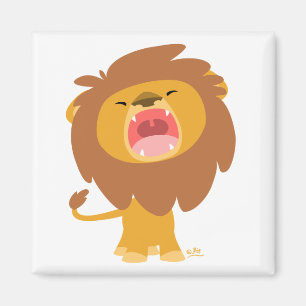 Aimant Lion grondant du dessin