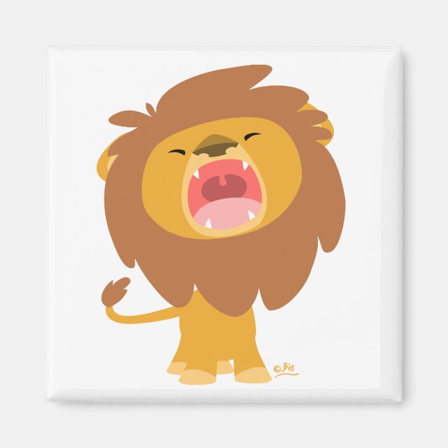 Aimant Lion grondant du dessin (Devant)
