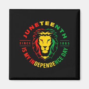 Aimant Lion juneteenth depuis 1865 est mon jour de l'indé