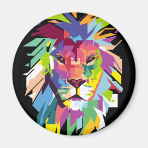 Aimant Lion Pop Art