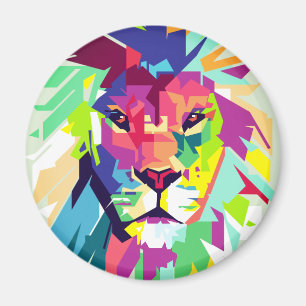 Aimant Lion Pop Art