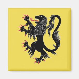 Aimant Lion Rampant Sable