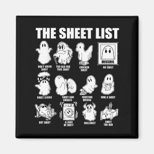 Aimant Liste De Feuilles Fantaisie Fantaisie Puns Hallowe