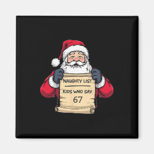 Aimant Liste des enfants vilains qui disent 67 Noël Six S