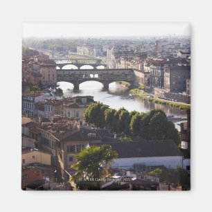 Aimant L'Italie, Florence, le Ponte Vecchio et le fleuve