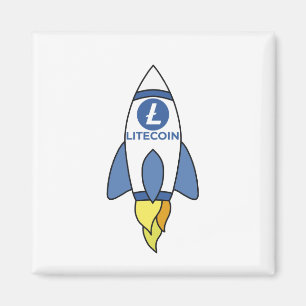 Aimant Litecoin À La Fusée Lune