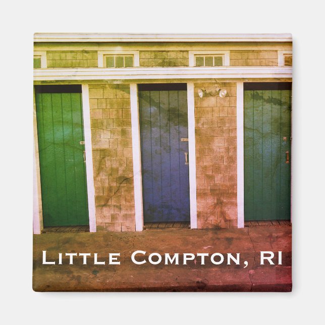 Aimant Little Compton, RI Summer Beach Lockers (LC) (Devant)