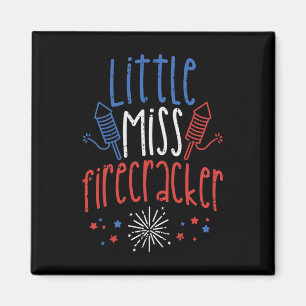 Aimant Little Miss Firecracker Drôle 4 juillet Pride Gi