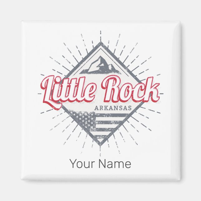 Aimant Little Rock Arkansas City États-Unis Design USA (Devant)