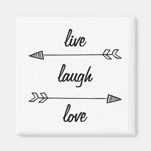 Aimant Live Laugh Love (Devant)