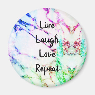 Aimant Live Laugh Love Répétez l'aimant du réfrigérateur 