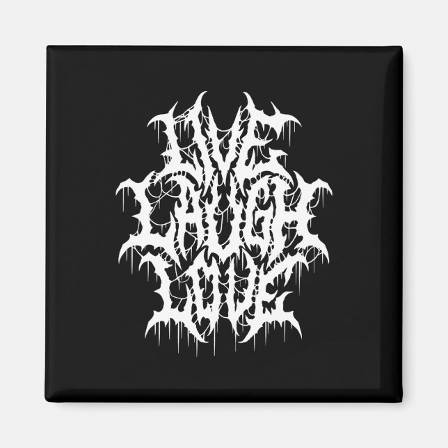 Aimant Live Lauver Love Black Metal Parodie Fun Typograph (Devant)