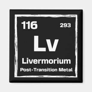 Aimant Livermorium (Lv) - Tableau Périodique des Éléments