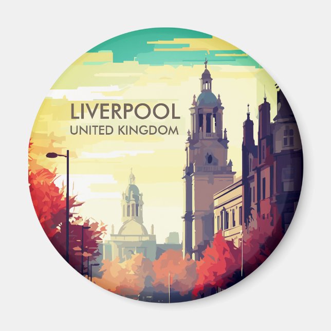 Aimant Liverpool Royaume-Uni Travel (Devant)