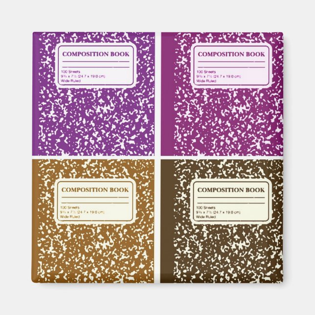Aimant Livre de composition/Étudiant-Enseignant (Devant)