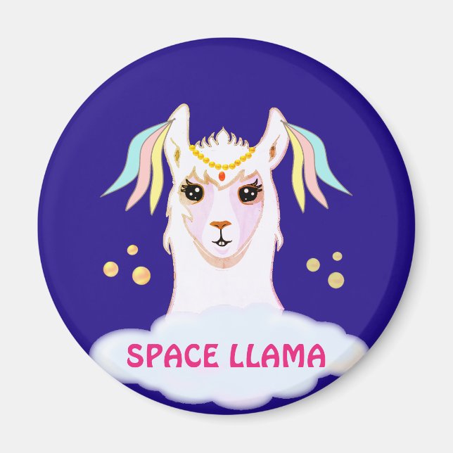 Aimant Llama de l'espace (Devant)
