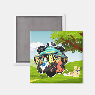 Aimant Llama Dreams Llama vs Space Squid Bataille