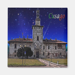 Aimant LMD083 CUSAGO, Château, Lombardie, Italie, Frigo