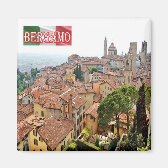 Aimant LMD105 BERGAMO haut, Lombardie, Italie, Frigo (Devant)