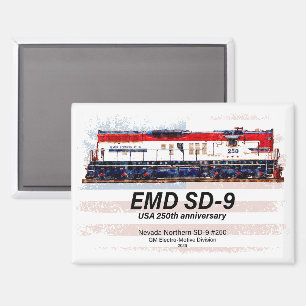 Aimant Locomotive EMD SD-9 Livrée du 250e anniversaire de