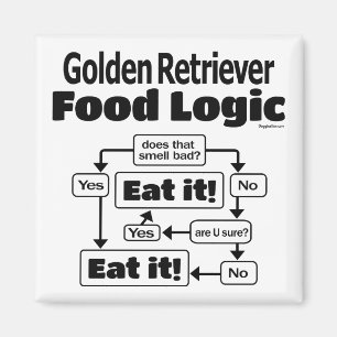 Aimant Logique alimentaire Golden Retriever