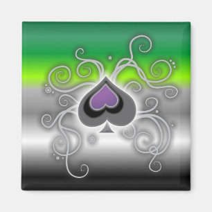 Aimant logo aro ace spade de Geebot drapeau de la fierté