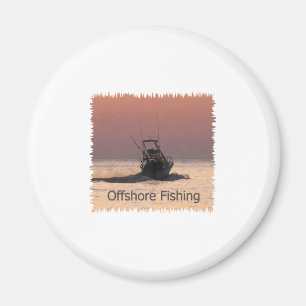 Aimant Logo de bateau de pêche côtière éloignée