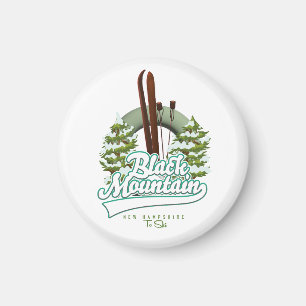Aimant Logo de Black Mountain New Hampshire Ski.