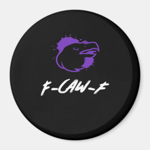 Aimant Logo de corbeau drôle F-Caw-F – Croasse pour attir