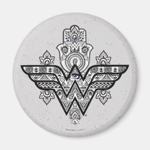 Aimant Logo de la femme spirituelle Paisley Hamsa