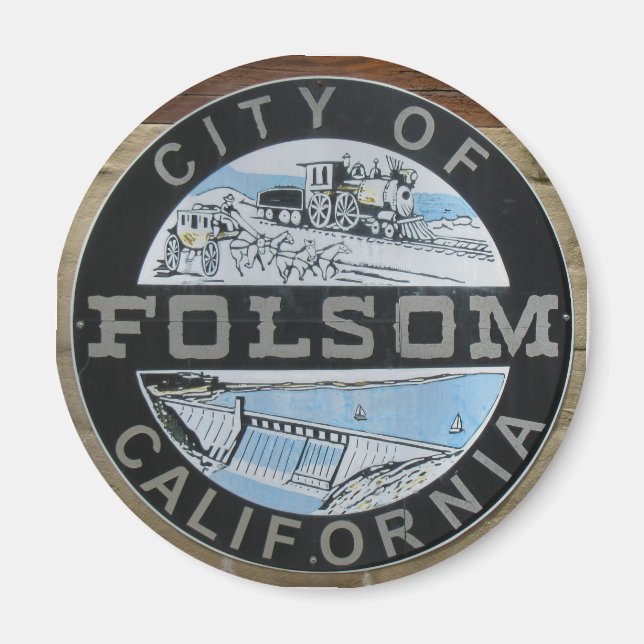 Aimant Logo de la ville de Folsom Calfornia (Devant)