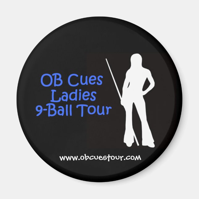 Aimant Logo de l'écran magnétique OB Cues Ladies à 9 ball (Devant)