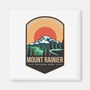 Aimant Logo de l'emblème du parc national du Mont-Rainier