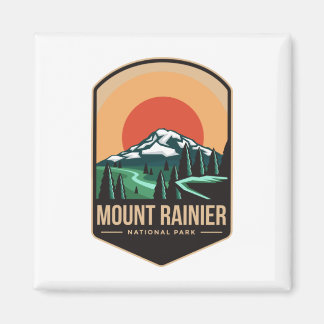 Aimant Logo de l'emblème du parc national du Mont-Rainier