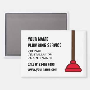 Aimant Logo de l'entreprise de services de plomberie à pl