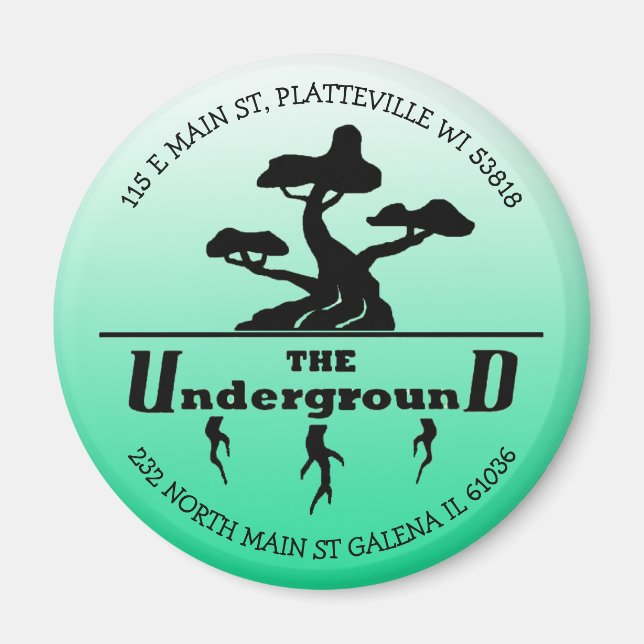 Aimant Logo de l'entreprise et adresse de l'appréciation  (Devant)