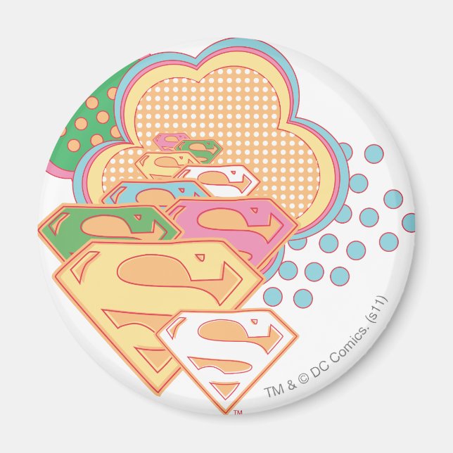 Aimant Logo de nuage coloré Supergirl (Devant)