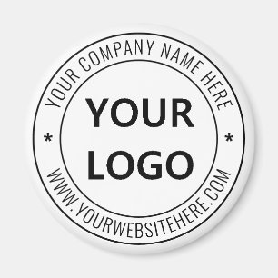 Aimant Logo d'entreprise personnalisé et texte de votre c
