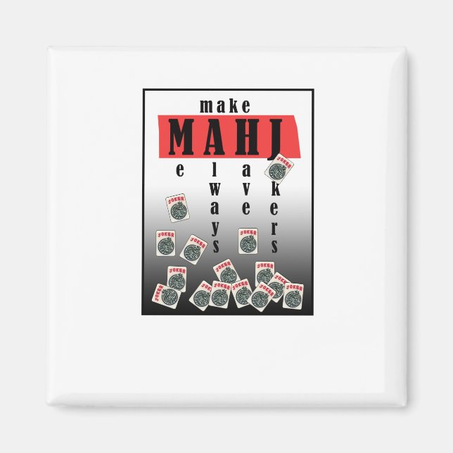 Aimant logo des jokers mahjong (Devant)