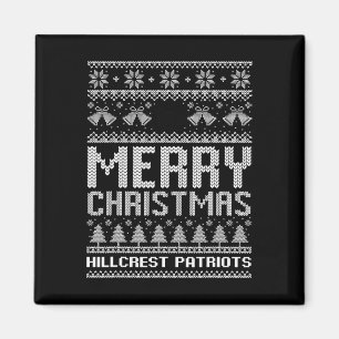 Aimant Logo des Patriotes de Hillcrest Joyeux Noël Douleu