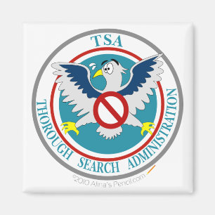 Aimant Logo drôle de TSA avec la bande dessinée Eagle