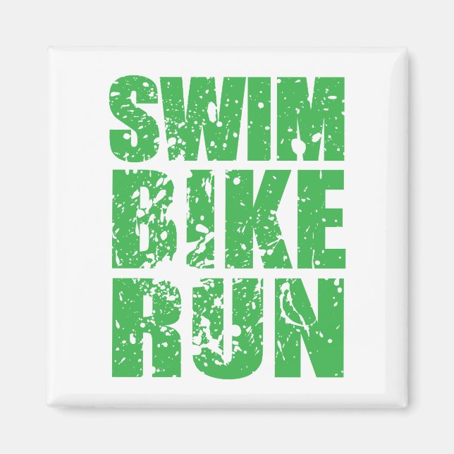 Aimant Logo du cool de triathlon pour tous les sportifs (Devant)