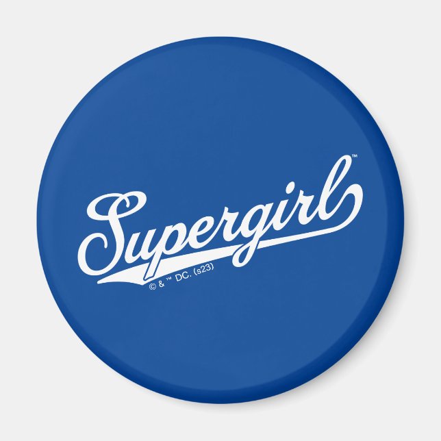 Aimant Logo du nom étoilé Supergirl Baseball (Devant)