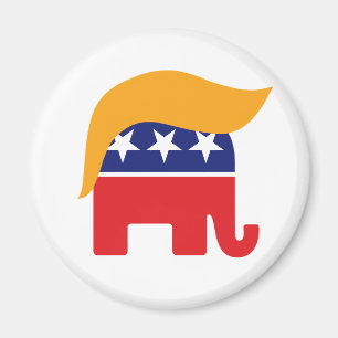 Aimant Logo éléphant GOP cheveux Donald Trump