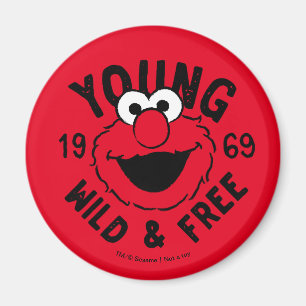 Aimant Logo Elmo Skate - Jeune, Sauvage et Libre 1969