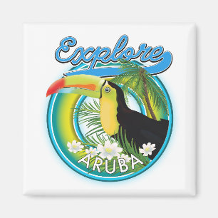 Aimant Logo Explore Aruba voyage